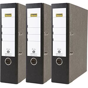 Idena 90081 Folder for DIN A4, 8 cm Wide, Cloudy Marble, Black, Pack of 3 Idena 90081 Folder for DIN A4, 8 cm Wide, Cloudy Marble, Black, Pack of 3