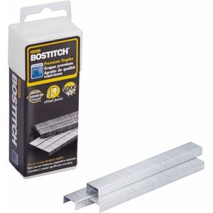 Bostitch Office Premium Standard Staples in Clear Plastic Box, 1/4 Inch Leg, Reduced Jamming, 5,000 Per Box (SB10) Bostitch Office Premium Standard Staples in Clear Plastic Box, 1/4 Inch Leg, Reduced Jamming, 5,000 Per Box (SB10)