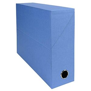 Exacompta Ref 89522E Canvas Transfer Box 250 x 330mm in Size, Suitable for Storing A4 Documents, 90mm Spine, Metal Finger Hole, Spine Label Light Blue Exacompta Ref 89522E Canvas Transfer Box 250 x 330mm in Size, Suitable for Storing A4 Documents, 90mm Spine, Metal Finger Hole, Spine Label Light Blue