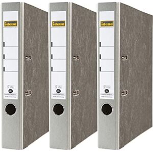 Idena 90086 Folder for DIN A4, 5 cm Narrow, Cloudy Marble, Grey, Pack of 3 Idena 90086 Folder for DIN A4, 5 cm Narrow, Cloudy Marble, Grey, Pack of 3