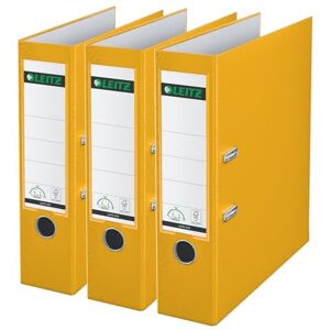 Leitz Lever Arch File, Yellow, Plastic, A4, 80 mm spine, Pack 3, 310335115 Leitz Lever Arch File, Yellow, Plastic, A4, 80 mm spine, Pack 3, 310335115