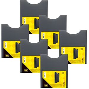 Idena 90167 File Box for DIN A4, Portrait Format, Polypropylene, Filling Height 4 cm, Black, Pack of 6 Idena 90167 File Box for DIN A4, Portrait Format, Polypropylene, Filling Height 4 cm, Black, Pack of 6