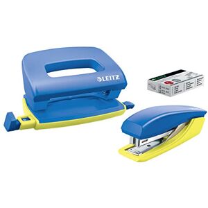 Leitz Mini Stapler & Hole Punch Set, Staple or Punch up to 10 sheets, Includes Staples, Urban Chic Range, Blue, 55996032 Leitz Mini Stapler & Hole Punch Set, Staple or Punch up to 10 sheets, Includes Staples, Urban Chic Range, Blue, 55996032