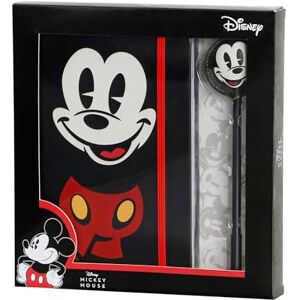 Disney Mickey Mouse Face-Gift Box with Diary and Fashion Ballpoint Pen, Black, 22.4 x 23.2 cm Disney Mickey Mouse Face-Gift Box with Diary and Fashion Ballpoint Pen, Black, 22.4 x 23.2 cm