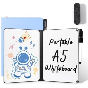 AGM A5 Mini Whiteboard, Double Sided Portable Dry Erase Board with Pen, for Study, Meeting,Doodling-Blue AGM A5 Mini Whiteboard, Double Sided Portable Dry Erase Board with Pen, for Study, Meeting,Doodling-Blue