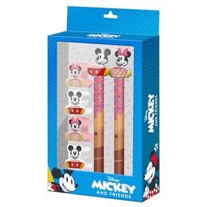 Disney Mickey and Minnie Mix-Pack of Erasable Gel Pen + Eternal Pencil + 4 Erasers, Blue, 14 x 23 cm Disney Mickey and Minnie Mix-Pack of Erasable Gel Pen + Eternal Pencil + 4 Erasers, Blue, 14 x 23 cm