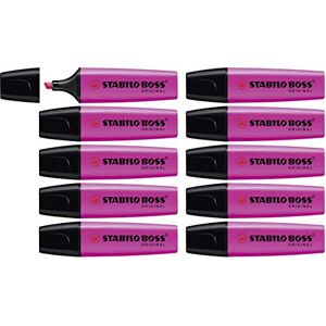 STABILO BOSS ORIGINAL Highlighter Pack of 10 Lilac STABILO BOSS ORIGINAL Highlighter Pack of 10 Lilac