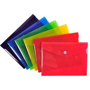Exacompta Ref 34410E Iderama Collection PP Envelope Pockets B6 in Size, 0.2mm Translucent Polypropylene, Press-Stud Closure Assorted Colours (Pack of 30) Exacompta Ref 34410E Iderama Collection PP Envelope Pockets B6 in Size, 0.2mm Translucent Polypropylene, Press-Stud Closure Assorted Colours (Pack of 30)