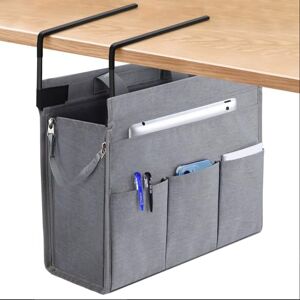 MASTLU Under Desk Hanging Magazine and File Storage Bag, Office Side Storage Bag, Compatible with A4 Files, Detachable Handle Design, No Assembly Required, For Office Home School (Grey) MASTLU Under Desk Hanging Magazine and File Storage Bag, Office Side Storage Bag, Compatible with A4 Files, Detachable Handle Design, No Assembly Required, For Office Home School (Grey)