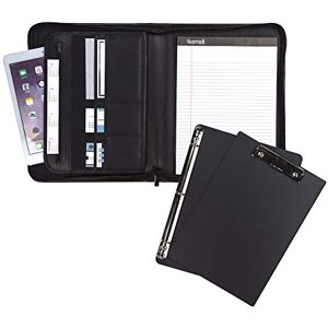 Samsill Professional Padfolio Bundle, Includes Removable Clipboard, 0.5-Inch Round Ring Binder with Secure Zippered Closure and 10.1 Inch Tablet Sleeve, Black, Full Size (70829) Samsill Professional Padfolio Bundle, Includes Removable Clipboard, 0.5-Inch Round Ring Binder with Secure Zippered Closure and 10.1 Inch Tablet Sleeve, Black, Full Size (70829)