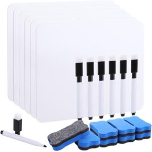 ASelected Small Dry Erase White Board 6 Pcs,21X30 CM Double Sided Mini Whiteboard with Pens and Erasers,Durable Portable Lapboard Bulk for Writing, Drawing and Learning at Classroom, Home, and Office ASelected Small Dry Erase White Board 6 Pcs,21X30 CM Double Sided Mini Whiteboard with Pens and Erasers,Durable Portable Lapboard Bulk for Writing, Drawing and Learning at Classroom, Home, and Office