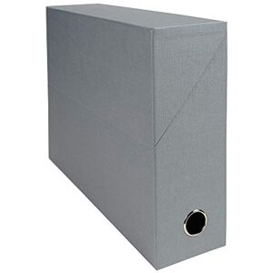 Exacompta Ref 89526E Canvas Transfer Box 250 x 330mm in Size, Suitable for Storing A4 Documents, 90mm Spine, Metal Finger Hole, Spine Label Grey Exacompta Ref 89526E Canvas Transfer Box 250 x 330mm in Size, Suitable for Storing A4 Documents, 90mm Spine, Metal Finger Hole, Spine Label Grey