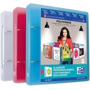 Oxford Elba Polyvision Ring Binder 17 x 22 cm Blue/Pink Oxford Elba Polyvision Ring Binder 17 x 22 cm Blue/Pink