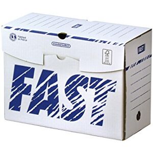 FAST Manual Archive Boxes 15 cm, White/Blue, Pack of 10 FAST Manual Archive Boxes 15 cm, White/Blue, Pack of 10
