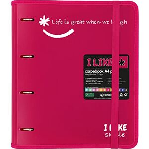 Grafoplás 88101854 4 Ring Binder with Refill, A4, Fuchsia, Semi-Rigid Polypropylene, Including Separators, Carpebook Like Grafoplás 88101854 4 Ring Binder with Refill, A4, Fuchsia, Semi-Rigid Polypropylene, Including Separators, Carpebook Like