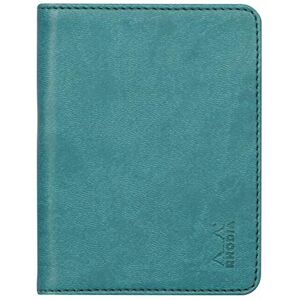 Rhodia 211004C Notebook and Document Holder rama N°11 Peacock for Notepads or Notebooks of A7 Format (7.4 x 10.5 cm) Premium Italian Faux Leather rama Collection Rhodia 211004C Notebook and Document Holder rama N°11 Peacock for Notepads or Notebooks of A7 Format (7.4 x 10.5 cm) Premium Italian Faux Leather rama Collection