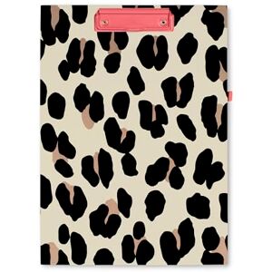 Kate Spade New York Leopard Print A4 Clipboard Folio with Low Profile Clip, Professional Padfolio Includes Lined Notepad, Pen Loop, and Pocket, Forest Feline Kate Spade New York Leopard Print A4 Clipboard Folio with Low Profile Clip, Professional Padfolio Includes Lined Notepad, Pen Loop, and Pocket, Forest Feline