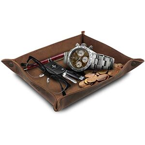 LONDO Genuine Leather Tray Organizer Storage for Wallets Watches Keys Coins Cell Phones and Office Equipment LONDO Genuine Leather Tray Organizer Storage for Wallets Watches Keys Coins Cell Phones and Office Equipment