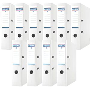 DONAU OFFICER PRODUCTS Binder Lever Arch File/Folder Wide/Pack of 10 / DIN A4 / 7,5 cm / 10 Pieces/White/Plastic Cover PP/Cardboard Paper DONAU OFFICER PRODUCTS Binder Lever Arch File/Folder Wide/Pack of 10 / DIN A4 / 7,5 cm / 10 Pieces/White/Plastic Cover PP/Cardboard Paper