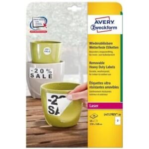 Avery L4717REV-20 White Weatherproof Rectangle Labels - Product Type Avery L4717REV-20 White Weatherproof Rectangle Labels - Product Type