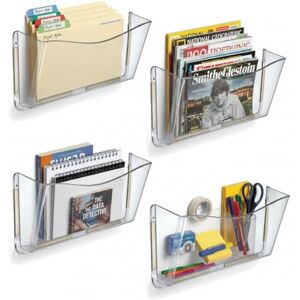 Azar Displays 250035 Clear Single Pocket Wall File with double-sided adhesive tape, 4 pack Azar Displays 250035 Clear Single Pocket Wall File with double-sided adhesive tape, 4 pack
