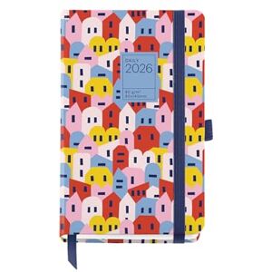 Miquelrius 2026 Day to Page Diary, Small Format (90 x 140 mm), Daily Planning, Hard Cardboard Cover, Spiral, Elastic Closure, Paper 80 g/m², ES-EN-PT, Houses Miquelrius 2026 Day to Page Diary, Small Format (90 x 140 mm), Daily Planning, Hard Cardboard Cover, Spiral, Elastic Closure, Paper 80 g/m², ES-EN-PT, Houses