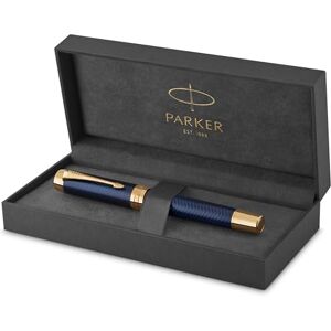 PARKER Duofold Centennial Fountain Pen Prestige Blue Chevron Fine Solid Gold Nib Black Ink and Convertor Premium Gift Box PARKER Duofold Centennial Fountain Pen Prestige Blue Chevron Fine Solid Gold Nib Black Ink and Convertor Premium Gift Box