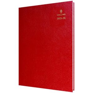 Collins 'Desk' 13 Month Mid/Academic Year Planner, July 2025-July 44M.15-2526- 2026 Day-to-Page Appointments Diary, A4 Hard Cover, Red Collins 'Desk' 13 Month Mid/Academic Year Planner, July 2025-July 44M.15-2526- 2026 Day-to-Page Appointments Diary, A4 Hard Cover, Red