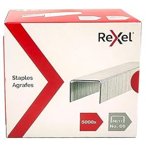 Rexel No.66/11 mm Heavy Duty Staples, For Stapling up to 70 Sheets, Use with the Giant and Goliath Staplers, Box of 5000, 6070 Rexel No.66/11 mm Heavy Duty Staples, For Stapling up to 70 Sheets, Use with the Giant and Goliath Staplers, Box of 5000, 6070