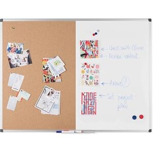 Bi-Office Combination Board Maya, Cork/Magnetic, Aluminium Frame, 60 x 45 cm Bi-Office Combination Board Maya, Cork/Magnetic, Aluminium Frame, 60 x 45 cm