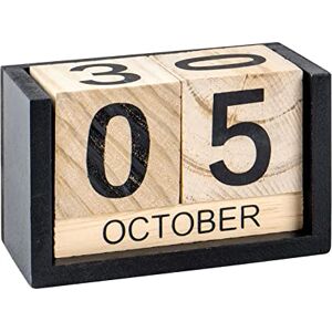 Notakia Wooden Desk Blocks Calendar Perpetual Block Month Date Display (Large Black Wood Color) Notakia Wooden Desk Blocks Calendar Perpetual Block Month Date Display (Large Black Wood Color)