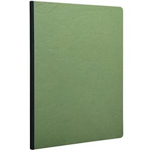 Clairefontaine 791403C Collection Age Bag Green Canvas Back Stitched Notebook A4 21x29,7cm 192 Plain White Pages Paper 90 g Leather Grain Cover Card Clairefontaine 791403C Collection Age Bag Green Canvas Back Stitched Notebook A4 21x29,7cm 192 Plain White Pages Paper 90 g Leather Grain Cover Card