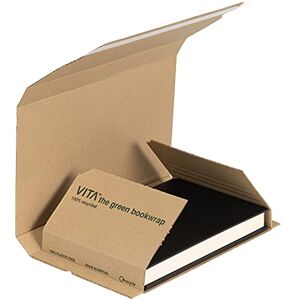 Blake (BWM03) Vita Plastic-Free Recycled Kraft Cardboard Book Wrap,Brown,248 x 165 x 70 mm Pack of 25 Blake (BWM03) Vita Plastic-Free Recycled Kraft Cardboard Book Wrap,Brown,248 x 165 x 70 mm Pack of 25