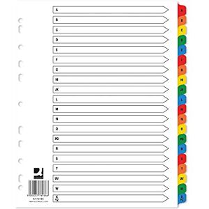 Q-Connect EW Index A-Z Reinforced Multicoloured (15 Pack) Q-Connect EW Index A-Z Reinforced Multicoloured (15 Pack)