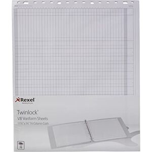 Rexel Twinlock Variform Multi-Ring Binder V8 Cash Refill Sheets 14 Columns , White (Pack of 75) Rexel Twinlock Variform Multi-Ring Binder V8 Cash Refill Sheets 14 Columns , White (Pack of 75)