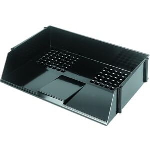 Deflecto A4 Essential Wide Letter Tray in Classic Black Letter Tray Organiser Letter Holder Letter Organiser Storage Desk Trays CP028YTBLK Deflecto A4 Essential Wide Letter Tray in Classic Black Letter Tray Organiser Letter Holder Letter Organiser Storage Desk Trays CP028YTBLK