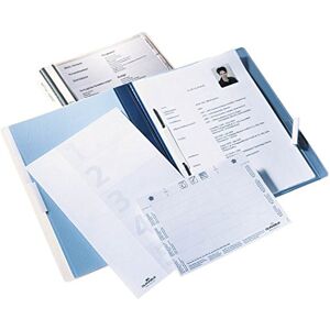 Durable Personnel Document Folder A4 With Suspension Rail Includes Cover Sheet & 5 Index Tabs Blue Pack of 5 Durable Personnel Document Folder A4 With Suspension Rail Includes Cover Sheet & 5 Index Tabs Blue Pack of 5