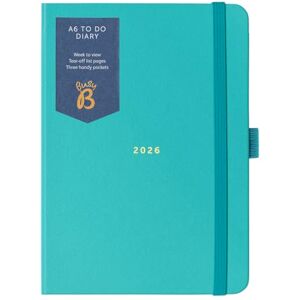 Busy B 2026 Diary A6 Weekly Planner with To-Do Lists & Notes Pages – Compact Turquoise Journal Week-to-View Layout, 3 Pockets & Year Planner Busy B 2026 Diary A6 Weekly Planner with To-Do Lists & Notes Pages – Compact Turquoise Journal Week-to-View Layout, 3 Pockets & Year Planner