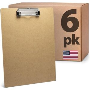 Officemate Letter Size Wood Clipboards, Low Profile Clip, 6 Pack Clipboard, Brown (83806) Officemate Letter Size Wood Clipboards, Low Profile Clip, 6 Pack Clipboard, Brown (83806)