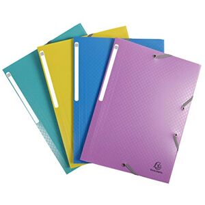 Exacompta Ref 55190E Forever Young Collection Elasticated 3 Flap Folders 240 x 320mm in Size, Suitable for A4 Documents Assorted Colours (Pack of 4) Exacompta Ref 55190E Forever Young Collection Elasticated 3 Flap Folders 240 x 320mm in Size, Suitable for A4 Documents Assorted Colours (Pack of 4)