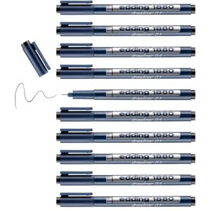 edding 1880 profipen black 10 pens line width 0.1 mm fineliner pen for precise writing, sketching and technical drawing fine, metal-encased nib suitable for use with rulers and stencils edding 1880 profipen black 10 pens line width 0.1 mm fineliner pen for precise writing, sketching and technical drawing fine, metal-encased nib suitable for use with rulers and stencils