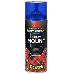 Scotch SprayMount Permanent Adhesive Spray, 1 Can 400 ml Ideal for Mock-ups, Rresentations, School Projects, Display Boards Scotch SprayMount Permanent Adhesive Spray, 1 Can 400 ml Ideal for Mock-ups, Rresentations, School Projects, Display Boards