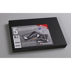 Clairefontaine Ref 193646C Foam Board (Pack of 5 Sheets) A4 (297 x 210mm) in Size, 5mm Thick, Light & Stiff Suitable for Decoration, Framing & Model-Making Clairefontaine Ref 193646C Foam Board (Pack of 5 Sheets) A4 (297 x 210mm) in Size, 5mm Thick, Light & Stiff Suitable for Decoration, Framing & Model-Making