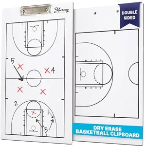 Murray Sporting Goods Dry Erase Double-Sided Basketball Coaches Clipboard Murray Sporting Goods Dry Erase Double-Sided Basketball Coaches Clipboard