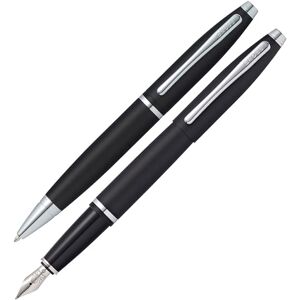 Cross Calais Ballpoint Pen and Fountain Pen Gift Set (Medium Line or Nib Size) Matte Black Ink Cross Calais Ballpoint Pen and Fountain Pen Gift Set (Medium Line or Nib Size) Matte Black Ink