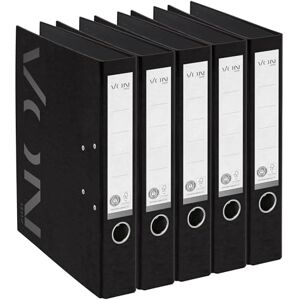 Leitz VON 10580095 Pack of 5 A4 Folders, 100% Recycled Paper, 50 mm Spine Width, for 350 Sheets, Blue Angel & FSC Certified, for School, Study & Home, Black Leitz VON 10580095 Pack of 5 A4 Folders, 100% Recycled Paper, 50 mm Spine Width, for 350 Sheets, Blue Angel & FSC Certified, for School, Study & Home, Black