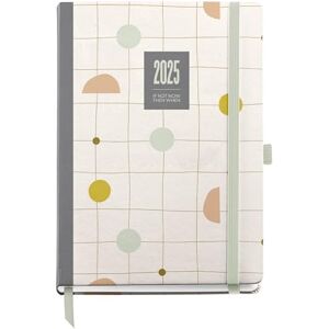 Miquelrius 2025 Diary, 155 x 213 mm, Day Page Agenda, Laminated Cardboard Cover, Spiral, Elastic Closure, Paper 80 g/m², Catalan, English and Portuguese, Silvia Miquelrius 2025 Diary, 155 x 213 mm, Day Page Agenda, Laminated Cardboard Cover, Spiral, Elastic Closure, Paper 80 g/m², Catalan, English and Portuguese, Silvia