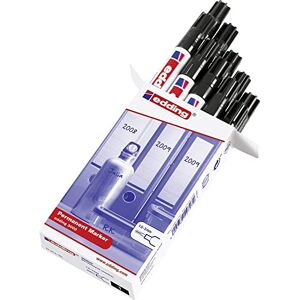 edding 3000 permanent marker black box of 10 round tip 1.5-3 mm quick-drying permanent markers waterproof, smudge-proof for cardboard, plastic, wood, metal, fabric marker pens edding 3000 permanent marker black box of 10 round tip 1.5-3 mm quick-drying permanent markers waterproof, smudge-proof for cardboard, plastic, wood, metal, fabric marker pens