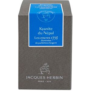 Jacques Herbin 15556JT A bottle of silver glitter ink 1798 for fountain pen, rollerball, glass nib and penholder 50 ml, Coraline d'Egypte/ Coraline of Egypt Jacques Herbin 15556JT A bottle of silver glitter ink 1798 for fountain pen, rollerball, glass nib and penholder 50 ml, Coraline d'Egypte/ Coraline of Egypt