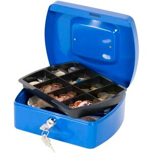 Q-Connect Cash Box Medium 205x85x160mm Blue/Office Equipment/Type-Medium Size/Shape-Rounded/Material-Metal/Colour-Blue/Dimensions (mm)-205x85x160 Q-Connect Cash Box Medium 205x85x160mm Blue/Office Equipment/Type-Medium Size/Shape-Rounded/Material-Metal/Colour-Blue/Dimensions (mm)-205x85x160